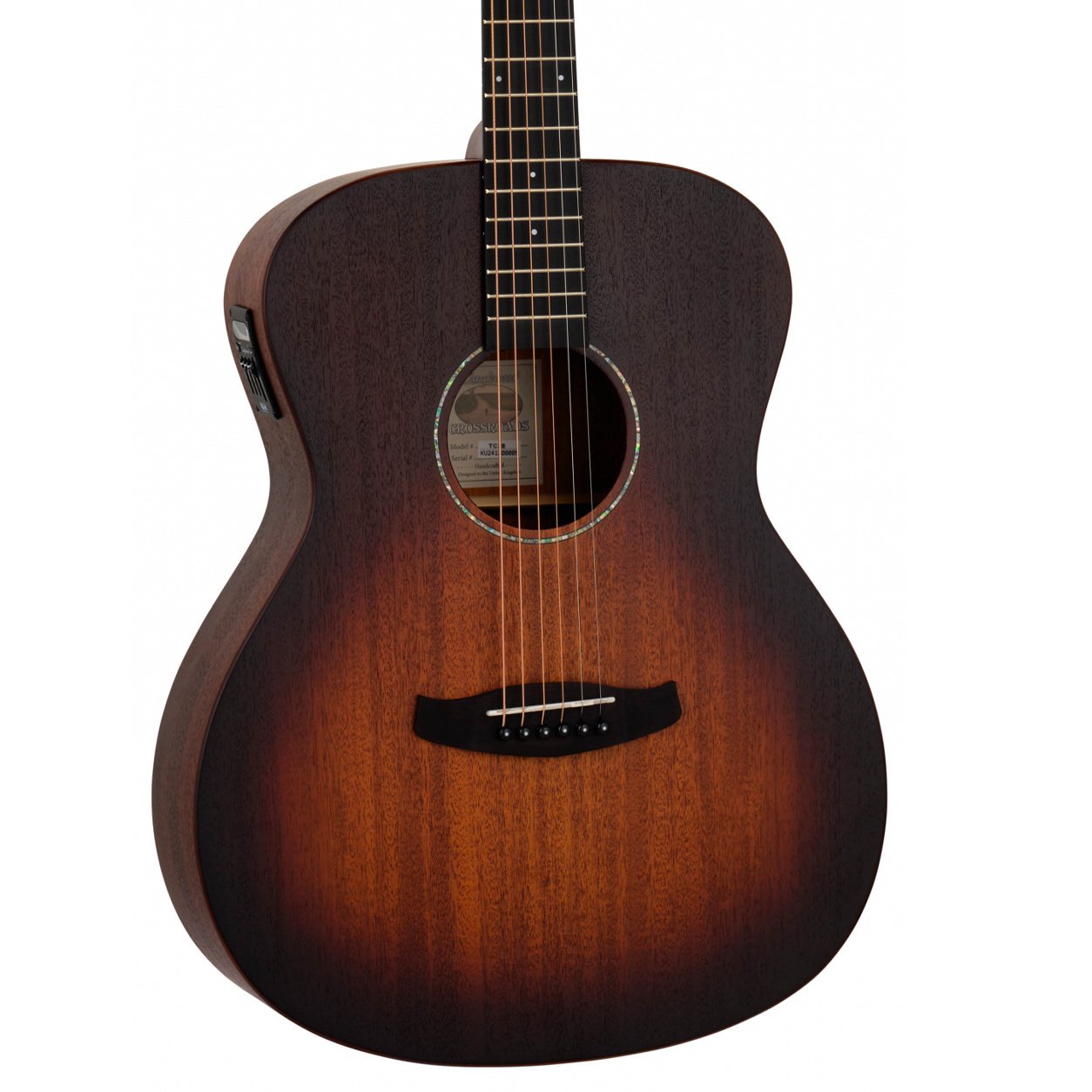 TC3E Tanglewood TC3E Folk Acoustic Electric Guitar with TEQ MX EQ System All Mahogany, Whiskey Barrel Oak - Gambar 1
