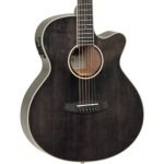 Tanglewood TW4 CE BS Winterleaf Super Folk Cutaway Acoustic Electric Guitar Black Shadow Gloss
