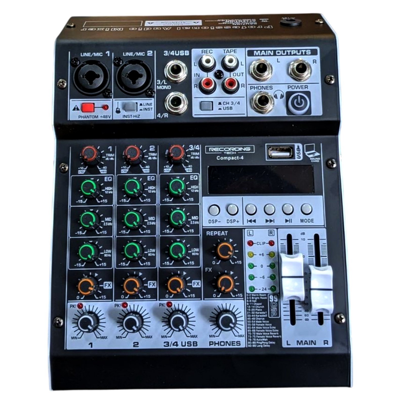 compact-4-frnt Recording Tech Compact 4 Mixer Analog 4 Channel with USB - Gambar 1