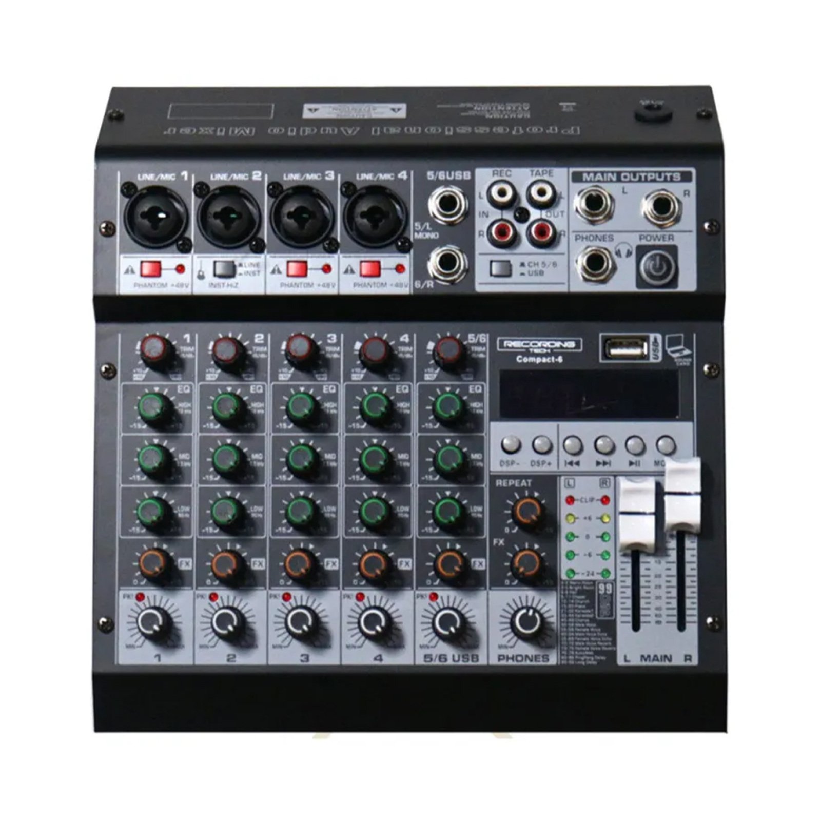 compact-6-mixer Recording Tech Compact 6 Mixer Analog 6 Channel with USB - Gambar 1