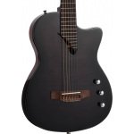 Tanglewood EM DC8 Nylon Thinline Classical Guitar Flame with Bag, Black Gloss