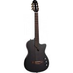 Tanglewood EM DC8 Nylon Thinline Classical Guitar Flame with Bag, Black Gloss - Gambar 2