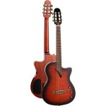 Tanglewood EM DC8 Nylon Thinline Classical Guitar Flame with Bag, Through Congnac Gloss - Gambar 3
