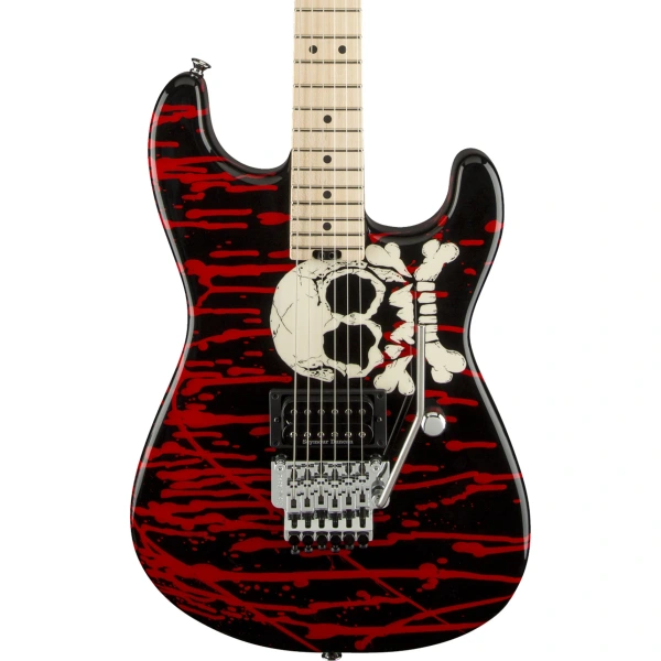 Charvel Warren DeMartini Signature Pro-Mod Electric Guitar, Maple FB, Blood and Skull