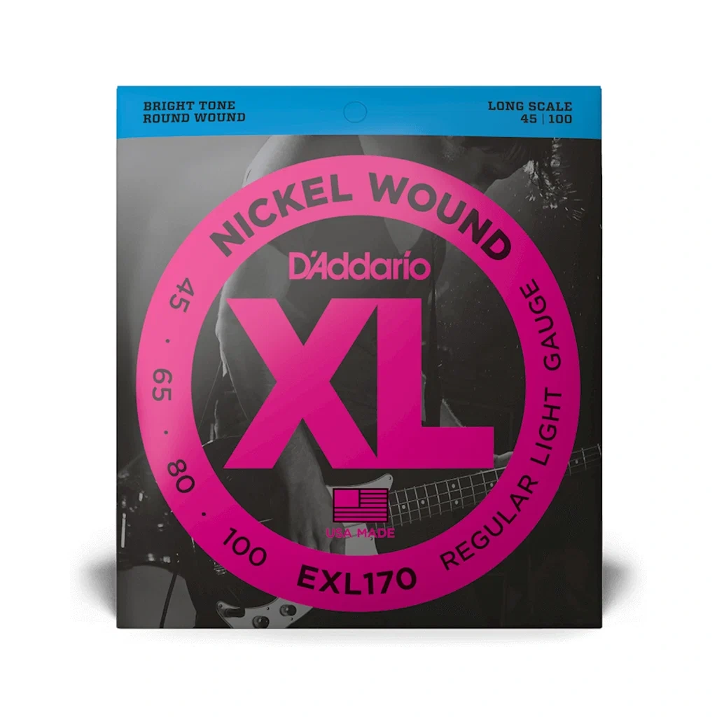 D Addario EXL170 Nickel Wound Bass Guitar Strings, Light, 45-100, Long Scale D Addario EXL170 Nickel Wound Bass Guitar Strings, Light, 45-100, Long Scale