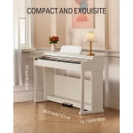Donner DDP 100 Digital Piano 88 Key Weighted Action, White - Gambar 4