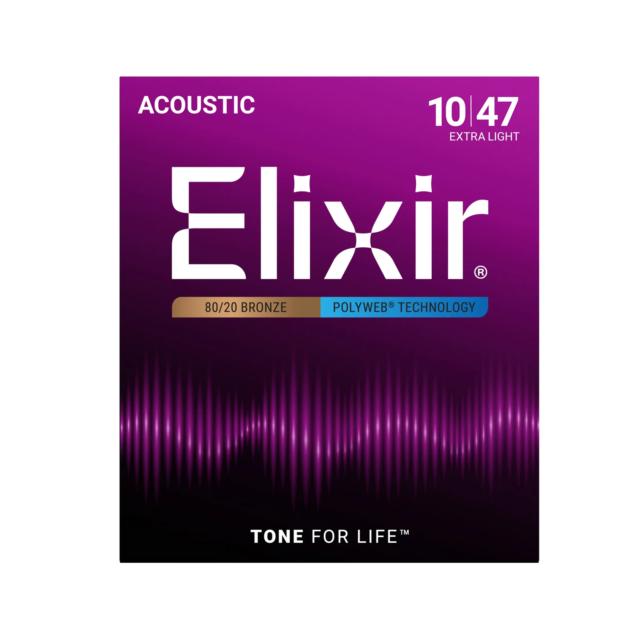 Elixir 11000 Polyweb Bronze Acoustic Guitar Strings 10-47 Elixir 11000 Polyweb 80/20 Bronze Acoustic Guitar Strings 10-47