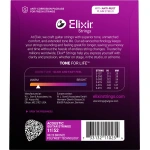 Elixir 11025 Polyweb 80/20 Bronze Acoustic Guitar Strings, Custom Light, 11-52