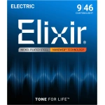 Elixir 12027 Nanoweb Electric Guitar Strings, Custom Light, 9-46