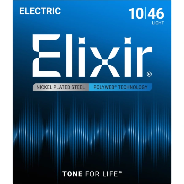 Elixir 12050 Polyweb Electric Guitar Strings, Light, 10-46