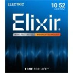 Elixir 12077 Nanoweb Electric Guitar Strings, Light-Heavy, 10-52