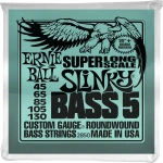 Ernie Ball 2850 Bass 5 Slinky Super Long Scale Electric Bass Strings, 45-130