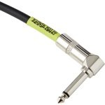 Ernie Ball P06050 6" Angle to Angle Patch Cable, Black (1PCS)