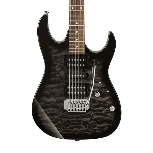 Ibanez Gio GRX70QA-TKS Electric Guitar, Transparent Black Sunburst 1 Ibanez Gio GRX70QA-TKS Electric Guitar, Transparent Black Sunburst