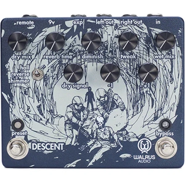Walrus Audio Descent Reverb & Octave Machine Guitar Effects Pedal
