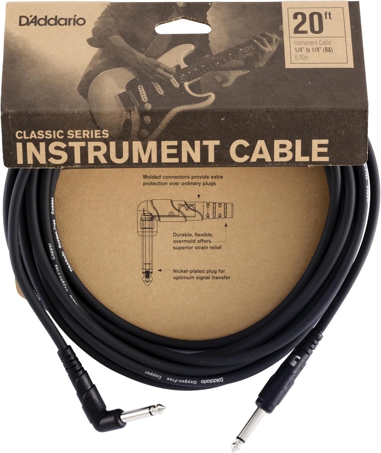 pw cgtra20 D Addario Planet Waves PW-CGTRA-20 Instrument Cable 20Ft