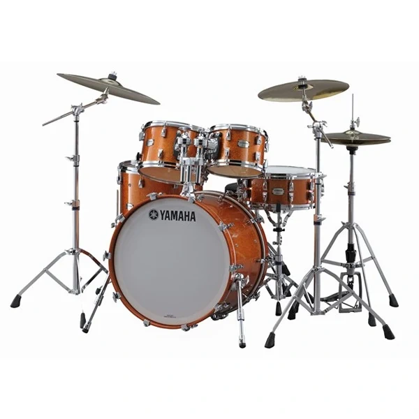 Absolute-Maple-Hybrid-Orange-Sparkle-Drumset Yamaha Absolute Hybrid Maple 5 Piece Drum Set, Orange Sparkle - Gambar 1