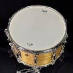 Pearl Primal Collective PSC1480B 14x8inch Snare Drum, Brushed Brass - Gambar 3