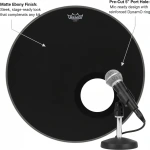 Remo encore en1022es ebony with sound hole bass drumheads 22inch