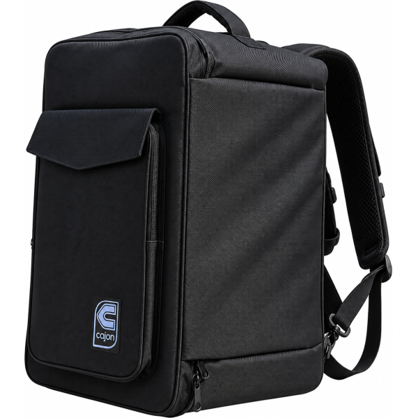 Black Cajon Backpack Case Studio Shot