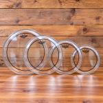 Clear Remo Drumheads on Wood