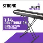On-Stage KS8191XX Double-X Bullet Nose Keyboard Stand - Gambar 4