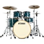 Tama CL52KRSP-GHP Superstar Classic Exotix 5-Piece Drum Shell Pack, Gloss Sapphire Lacebark Pine