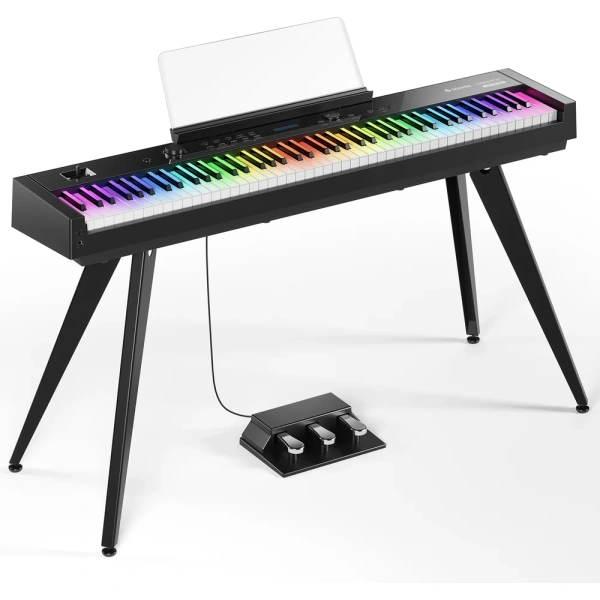 Donner dp s500 upright hammer action digital piano black