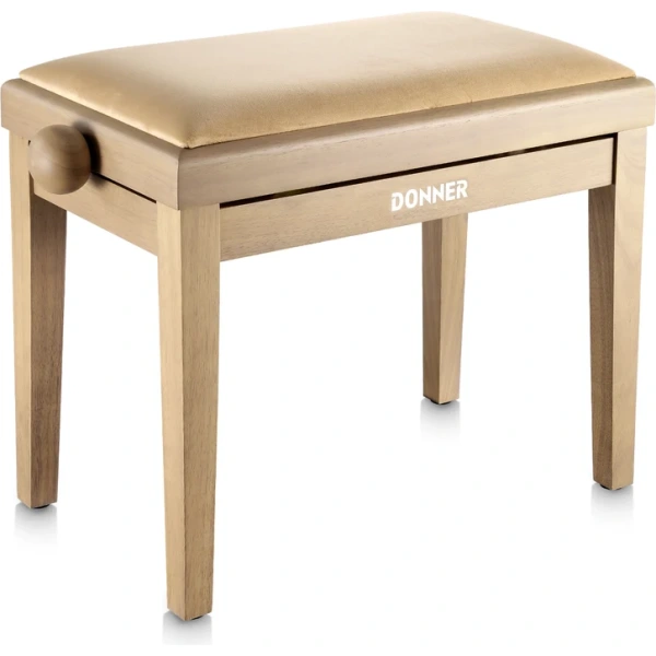 Donner height adjustable piano stool matte beige color