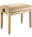 Donner height adjustable piano stool matte beige color