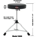 Gibraltar 5608 single braced lightweight drum thrones size