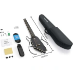 Hush i evo2 electric acoustic travel guitar black specs